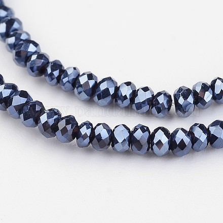 Chapelets de perles en verre électroplaqué EGLA-P018-2mm-F03-1