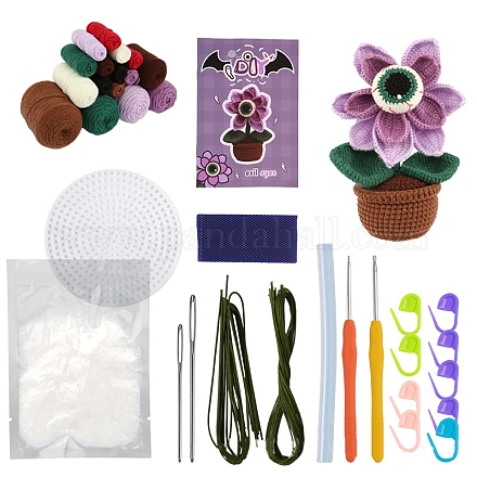 Kits de crochet de plantas en macetas para principiantes WG11810-04-1