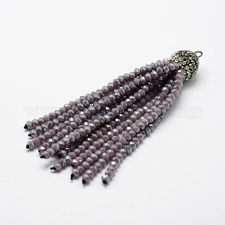 Gros pendentifs de gland de perles en verre EGLA-P023-09-1