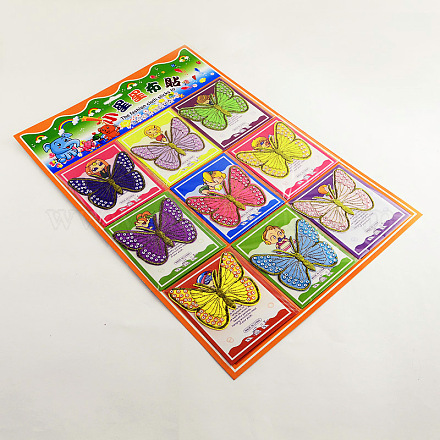 Schmetterling Kostüm Zubehör EDV-Stickerei Tuch Eisen auf Flecken AJEW-S057-M12-1