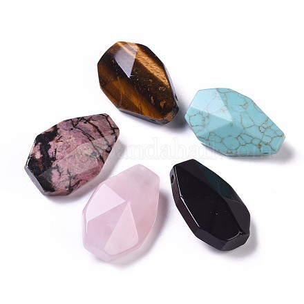 Natural & Synthetic Mixed Stone Pendants G-K297-C-1