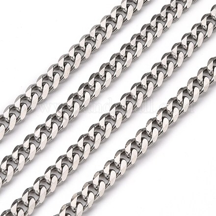 Men's Jewelry Making 201 Stainless Steel Curb Chains CHS-A003B-1.8mm-1