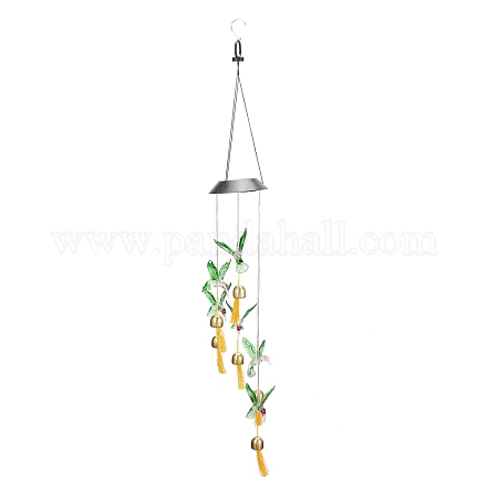 Carillon éolien colibri à énergie solaire led HJEW-I009-01-1