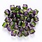 Transparent Spray Painted Crackle Acrylic Beads, Two Tone, Polygon, Lilac, 7.5x8x8mm, Hole: 1.8mm, 100pcs/bag