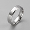 Stainless Steel Simple Plain Band Ring for Men Women, Stainless Steel Color, US Size 10 1/2(20.1mm)