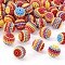 Resin Waxberry Beads, Round, Mixed Color, 19x18mm, Hole: 1.6mm, about 50pcs/box
