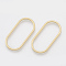 Smooth Surface Alloy Linking Rings, Oval, Matte Gold Color, 30x15x1.5mm