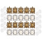 DIY Blank Rectangle Pendant Making Kit, Including Tibetan Style Alloy Pendant Cabochon Settings, Glass Cabochons, Antique Bronze & Antique Silver, 40Pcs/box