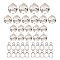 Teardrop Transparent K9 Glass Pendants, Crystal Ball Prism Hanging Pendants, for Windows, Feng Shui, with 304 Stainless Steel Chandelier Connectors Clips Pins, Stainless Steel Color, Transparent K9 Glass Pendants: 34pcs/box