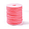 Hollow Pipe PVC Tubular Synthetic Rubber Cord, Wrapped Around White Plastic Spool, Light Coral, 4mm, Hole: 2mm, about 16.4 yards(15m)/roll