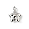 304 Stainless Steel Charms, Nickel Free, Star, 14x10.5x5.5mm, Hole: 1.6mm