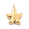 Ion Plating(IP) 304 Stainless Steel Pendants, Starfish, Real 14K Gold Plated, 13x10x3mm, Hole: 1.6mm