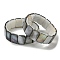 Natural Black Lip Shell Rectangle Beaded Stretch Bracelets, Inner Diameter: 2-1/8 inch(5.4cm)