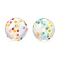 Transparent Silicone Focal Beads, Round, Colorful, 12mm