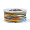 27M Segment Dyed Round Polyester Twisted Cords, with PET Plastic, for Jewelry Making, Colorful, 1mm, about 29.53 Yards(27m)/Roll