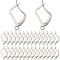 60Pcs Brass Donut Bails, Donuthalter, Fit For Pi Disc Pendants Jewelry Making, Long-Lasting Plated, 925 Sterling Silver Plated, 20x2mm, Hole: 1.8mm