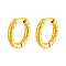 Stylish Stainless Steel Hoop Earrings, Golden