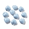 Opaque Acrylic Beads, Heart, Light Steel Blue, 17x16x5.5mm, Hole: 2mm