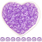 800Pcs Transparent Plastic Beads, Barrel, Orchid, 9x6mm, Hole: 3.8mm