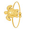 Ocean Theme Alloy and 201 Stainless Steel Cuff Toe Rings, Golden, Turtle, Inner Diameter: 17mm