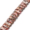 Synthetic Imperial Jasper Beads Strands, Dyed, Rectangle, 2-Hole, Red, 10x20x5mm, Hole: 0.9mm, about 17pcs/strand, 6.89''(17.5cm)
