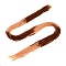 Transparent Glass Beads Strands, Segmented Multi-color Beads, Round, Faceted, Saddle Brown, 2~2.3x1.8~2mm, Hole: 0.5~0.6mm, about 195~210pcs/strand, 14.57~14.96 inch(37~38cm)