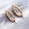 Alloy Silicone Clip-on Earrings, Golden, Ring, 22~23x3mm