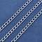 Brass Curb Chains, Long-Lasting Plated, Cadmium Free & Nickel Free & Lead Free, Soldered, with Spool, Silver, 3x2.2x0.5mm, about 32.81 Feet(10m)/Roll