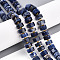 Natural Sodalite Beads Strands, with Seed Beads, Octagonal Cylinder, 9.5~10.5x3~7.5mm, Hole: 1mm, about 51~54pcs/strand, 14.96~15.55''(38~39.5cm), Seed Beads: 3x1.5~2mm, Hole: 0.6mm