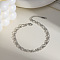 Simple and Stylish Stainless Steel Twisted Chain Anklets for Women, High-end Fashion Feel, Stainless Steel Color, 8-1/4 inch(210mm)