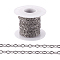 304 Stainless Steel Textured Cable Chains, Soldered, with Spool, Knurling, Stainless Steel Color, 2.5mm wide, 0.4mm thick, about 50m/roll