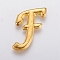 Alloy Cabochons, Letter, Golden, Letter.F, F: 11x9x1mm
