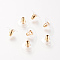 Brass Ear Nuts, Bullet Clutch Earring Backs with Pad, for Droopy Ears, Nickel Free, Golden, 12x12x7mm, Hole: 1mm