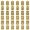 36Pcs 6 Style Tibetan Style Alloy Pendants, Rectangle with Tarot Charm, Antique Golden, 23x14x1.5mm, Hole: 2mm, 6pcs/style