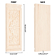 Superfindings 2pcs Holz geschnitzten Applique Rahmen Onlay unbemalte Möbel Dekoration Rechteck Muster für Haustür Schrank Dekoration 160x60x9.5mm WOOD-FH0001-11-5