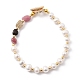 Natürliche kultivierte Süßwasserperlen Perlen Armbänder BJEW-JB05491-02-1