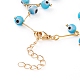 Bracelets de perles faits à la main au chalumeau mauvais œil BJEW-JB05855-04-3