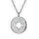 925 подвесные стерлингового серебра ожерелья NJEW-BB30066-1