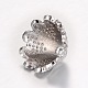 Cônes de perles en laiton avec zircone cubique de micro pave ZIRC-I017-17P-2