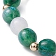 Bracelet extensible en perles d'oeil de chat BJEW-JB09571-5