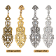 ANATTASOUL 2 Pairs 2 Colors Crystal Rhinestone Teardrop Dangle Stud Earrings EJEW-AN0001-77-3