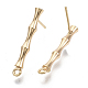 Brass Stud Earring Findings KK-N230-08G-NF-2
