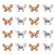 Chgcraft 20pcs Filigrane Schmetterling Charms Anhänger mit Kristall Strass Messing 3d Schmetterling Perlen Charms für DIY Armband Halskette Schmuck Zubehörse machen KK-CA0001-03-1