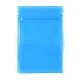 プラスチック製の透明なジップロックバッグ  保存袋  セルフシールバッグ  トップシール  長方形  ブルー  12x8x0.15cm OPP-B002-A02-3