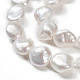 Fili di perle di keshi di perle barocche naturali PEAR-K004-31-4