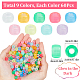 SUNNYCLUE 540Pcs 9 Colors Transparent & Luminous Plastic Beads KY-SC0001-85-3