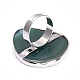 ナゲット形状の天然瑪瑙調整可能な指輪  染め＆加熱  真鍮パーツ  サイズ8  18mm RJEW-E166-01-3
