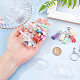 SUNNYCLUE 118Pcs Mini Cup Keychain making Kit Including Faux Suede Tassel Charms Milk Tea Cup Pendants Round Beads keyrings & Jump Rings Jewellery findings for DIY Keychain Decor Making Crafting DIY-SC0017-44-3