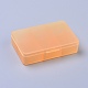 プラスチック箱  ビーズ保存容器  6のコンパートメント  長方形  オレンジ  8.5x5.8x2.1cm  コンパートメント：2.5x2.5センチメートル  6区画/ボックス X-CON-L009-12B-1