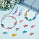CHGCRAFT 56Pcs 14 Colors Enamel Metal Elephant Charms Connectors Links Elephant Pendant Link with Double Loops for DIY Bracelet Earring Necklace Keychain Jewelry Crafts Making FIND-CA0005-18-6